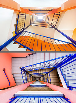 Stiegenhaus/Treppenhaus in Wien, Österreich