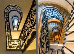 Stiegenhaus/Treppenhaus in Wien, Österreich