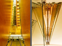 Stiegenhaus/Treppenhaus im Museum Hofmobiliendepot in Wien, Österreich