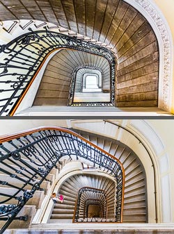 Stiegenhaus/Treppenhaus in Wien, Österreich