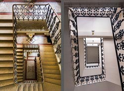 Stiegenhaus/Treppenhaus in einem Wohnhaus in Wien, Österreich