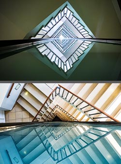 Stiegenhaus/Treppenhaus in Wien, Österreich