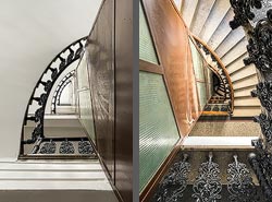 Stiegenhaus/Treppenhaus in einem Wohnhaus in Wien, Österreich