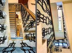 Stiegenhaus/Treppenhaus in einem Wohnhaus in Wien, Österreich