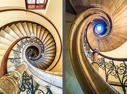 Stiegenhaus/Treppenhaus im Palais Ferstel in Wien, Österreich