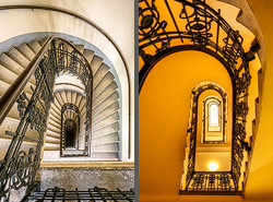 Stiegenhaus/Treppenhaus in Wien, Österreich
