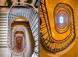 Stiegenhaus/Treppenhaus im Hotel MOTTO in Wien, Österreich