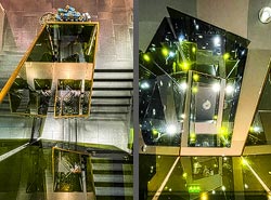 Stiegenhaus/Treppenhaus im Supermarkt BILLA Corso Hoher Markt in Wien, Österreich