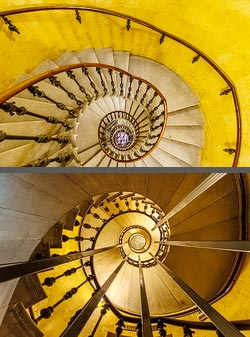 Stiegenhaus/Treppenhaus im Parlament in Wien, Österreich