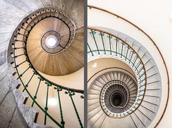 Stiegenhaus/Treppenhaus im Justizpalast in Wien, Österreich