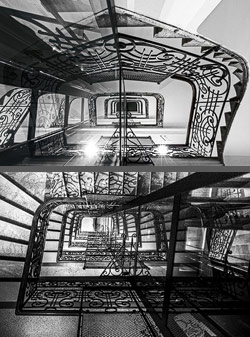 Stiegenhaus/Treppenhaus in Wien, Österreich