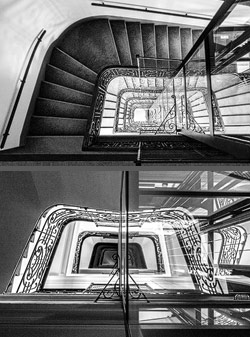 Stiegenhaus/Treppenhaus in Wien, Österreich