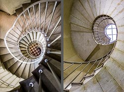 Stiegenhaus/Treppenhaus im Parlament in Wien, Österreich