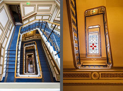 Stiegenhaus/Treppenhaus im Hotel Kummer in Wien, Österreich