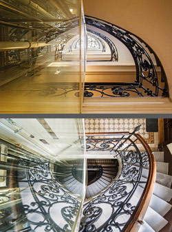 Stiegenhaus/Treppenhaus in Wien, Österreich