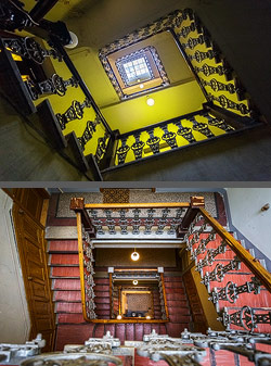 Stiegenhaus/Treppenhaus in Wien, Österreich