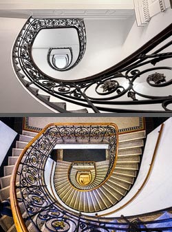 Stiegenhaus/Treppenhaus in Wien, Österreich