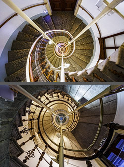 Stiegenhaus/Treppenhaus in der Akademie der bildenden Künste in Wien, Österreich