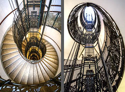 Stiegenhaus/Treppenhaus in einem Wohnhaus von Otto Wagner Wien, Österreich