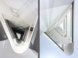 Stiegenhaus/Treppenhaus in Wien, Österreich