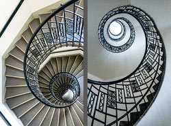 Stiegenhaus/Treppenhaus in Wien, Österreich