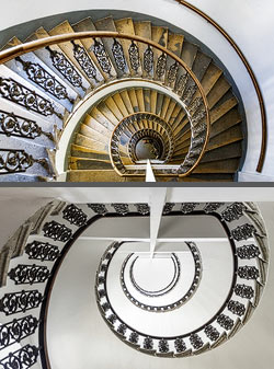 Stiegenhaus/Treppenhaus in Wien, Österreich