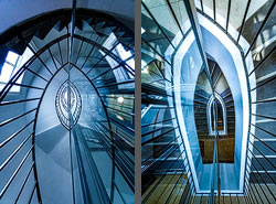 Stiegenhaus/Treppenhaus in Wien, Österreich