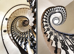 Stiegenhaus/Treppenhaus in Wien, Österreich