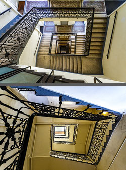Stiegenhaus/Treppenhaus in Wien, Österreich