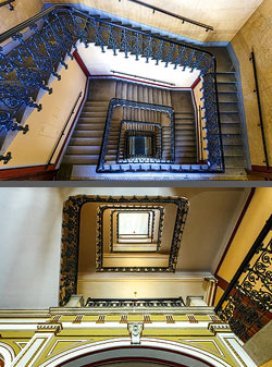 Stiegenhaus/Treppenhaus in Wien, Österreich