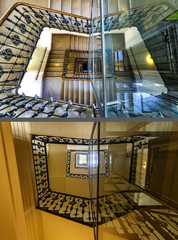 Stiegenhaus/Treppenhaus in Wien, Österreich