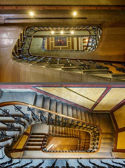 Stiegenhaus/Treppenhaus im WUK in Wien, Österreich