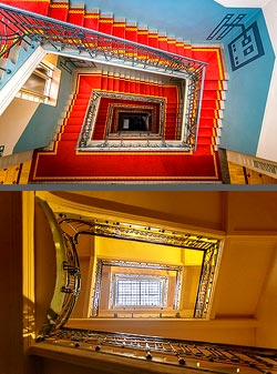 Stiegenhaus/Treppenhaus im Hotel Main Square Residence in Zagreb, Kroatien