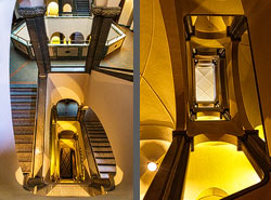 Stiegenhaus/Treppenhaus im Peterhof in Zürich, Schweiz